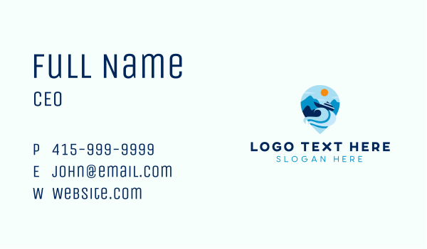 Cruise Ship Location Pin Business Card Design Image Preview
