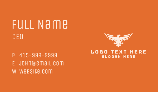 Spread Wings Eagle Business Card Design Image Preview