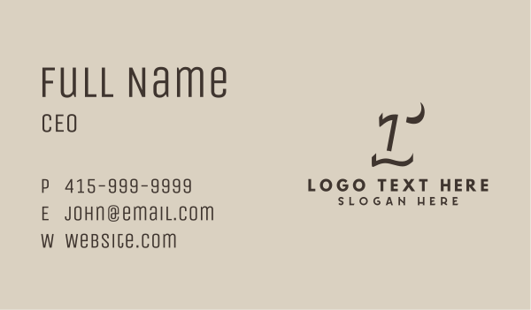 Brown Company Letter I Business Card Design Image Preview