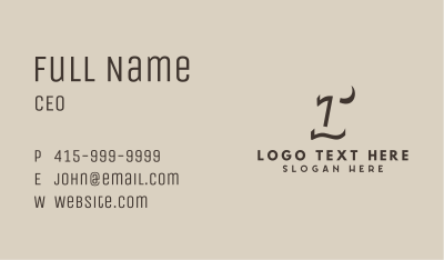 Brown Company Letter I Business Card Image Preview