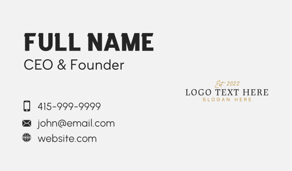 Luxury Business Brand Business Card Design