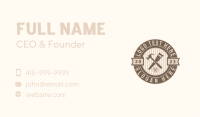 Hammer Saw Woodworking Badge Business Card Image Preview