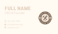 Hammer Saw Woodworking Badge Business Card Preview