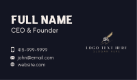 Hand Signature Feather Business Card Image Preview