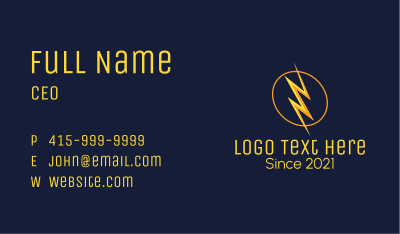 Electric Lightning Voltage Business Card Image Preview