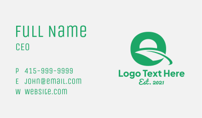 Nature Leaf Letter Q Business Card Image Preview