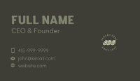 Green Retro Wordmark Business Card Image Preview