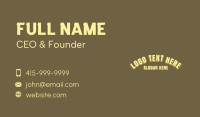 Vintage Rustic Wordmark Business Card Preview