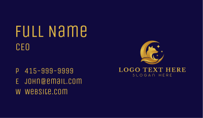 Gold Moon Fox Business Card Image Preview