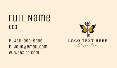 Real Estate Butterfly Key Business Card Image Preview