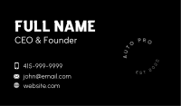 Chic Circle Text Font Business Card Image Preview