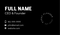 Chic Circle Text Font Business Card Image Preview