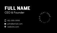 Chic Circle Text Font Business Card Image Preview