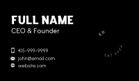 Chic Circle Text Font Business Card Image Preview