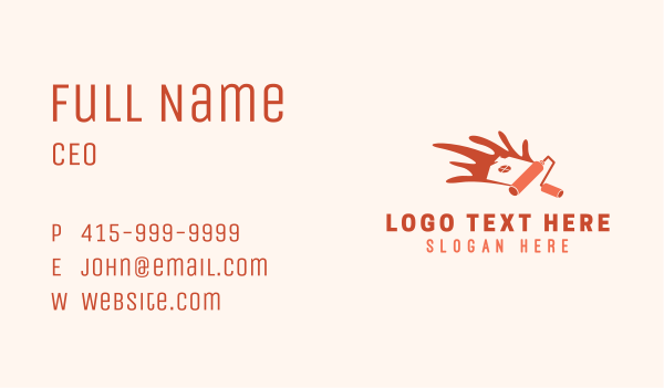 Home Paint Roller Splash Business Card Design Image Preview