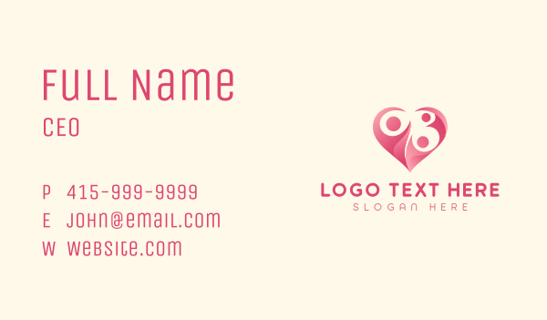 Heart Parenthood Foster Business Card Design Image Preview