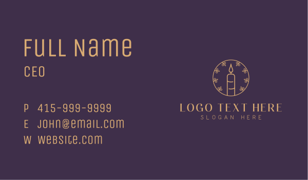 Boutique Candle Decoration Business Card Design Image Preview