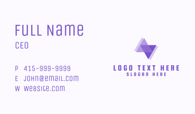 3D Digital Triangle Technology Business Card Image Preview