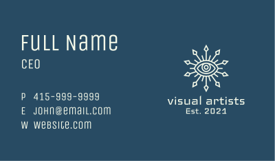 White Astrological Eye  Business Card Image Preview