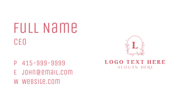 Floral Wedding Stylist Business Card Design Image Preview