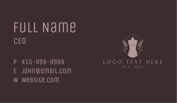 Classy Fashion Mannequin  Business Card Design Image Preview