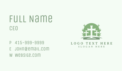Catholic Christian Cross Business Card Image Preview