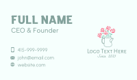 Rose Watering Can Business Card Design