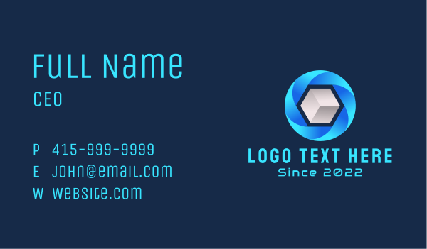 Digital Media Cube Business Card Design Image Preview