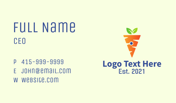 Organic Carrot Technology  Business Card Design Image Preview