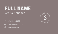 Lifestyle Brand Letter Business Card Image Preview