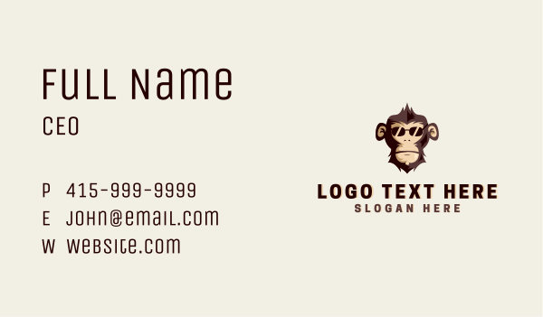 Monkey Ape Mascot Business Card Design Image Preview