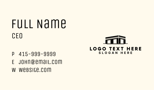 Logistics Warehouse Facility Business Card Design Image Preview