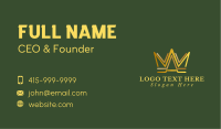 Golden Crown Letter A & W Business Card Design