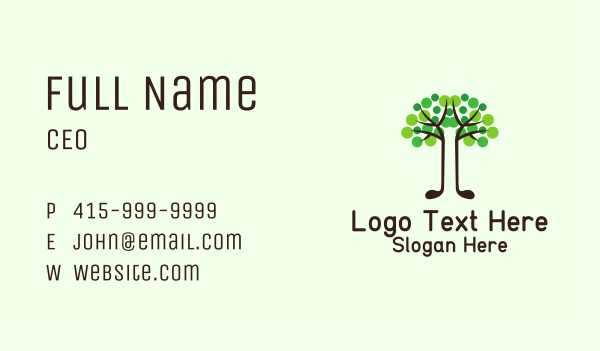 Eco Golf Tree Business Card Design Image Preview