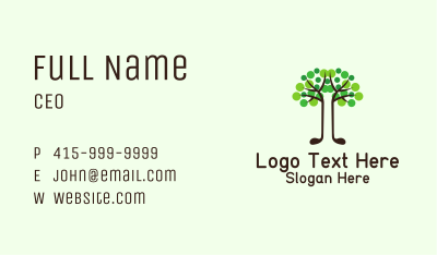 Eco Golf Tree Business Card Image Preview