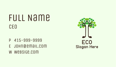 Eco Golf Tree Business Card Image Preview