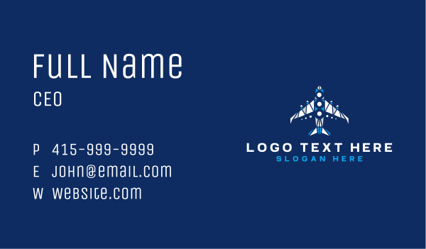 Airplane Transport Geometric Business Card Design Image Preview