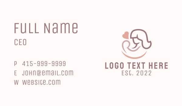 Heart Charity Breastfeeding  Business Card Design Image Preview