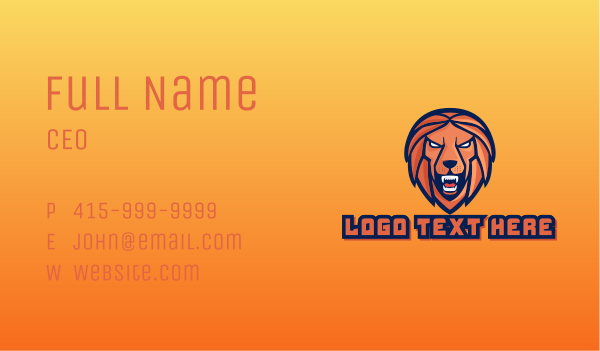 Basketball Lion Business Card Design Image Preview