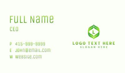 Leaf Organic Herb Business Card Image Preview