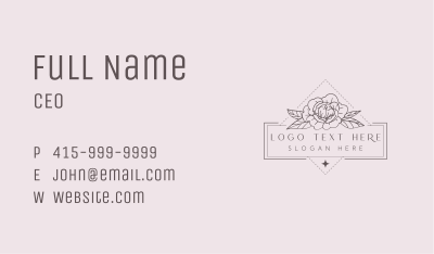 Peony Floral Bloom Business Card Image Preview