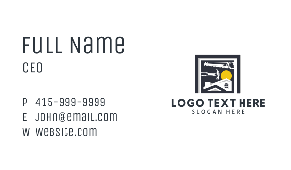 House Tools Carpentry Business Card Design Image Preview