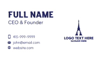 Blue Eiffel Guitar Business Card Design