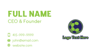 Blue Green Football Business Card Design