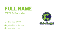 Blue Green Football Business Card Image Preview