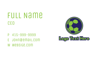 Blue Green Football Business Card Image Preview