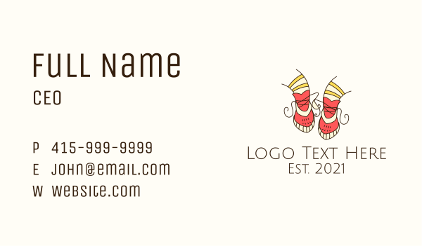 Girl Kids Shoes Business Card Design Image Preview