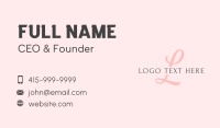 Feminine Brand Letter Business Card Design