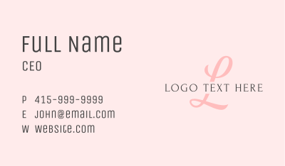 Feminine Brand Letter Business Card Image Preview