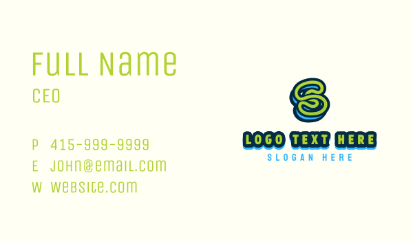 Toy String Letter S Business Card Design Image Preview